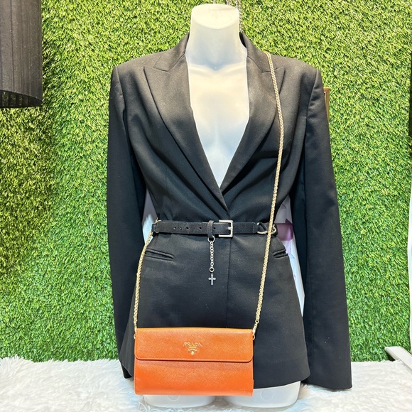 ❤️ Prada Saffiano Leather Wallet On Chain A507U0 - Picture 3 of 14